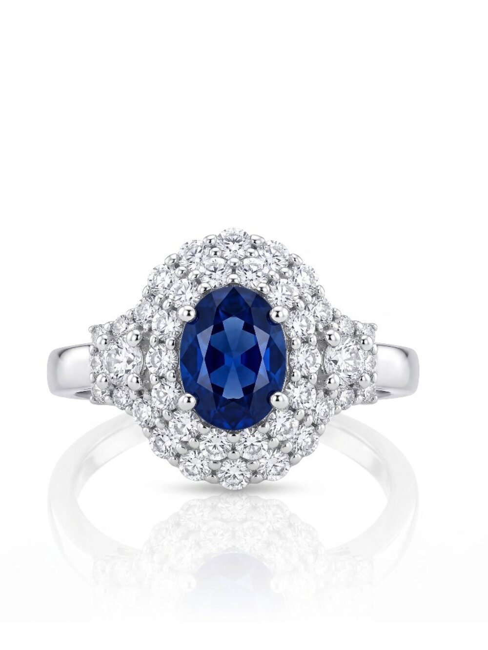 Sapphire ring, 925 Sterling Silver size 5